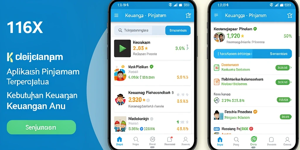 Antarmuka aplikasi 116X yang modern dan intuitif.