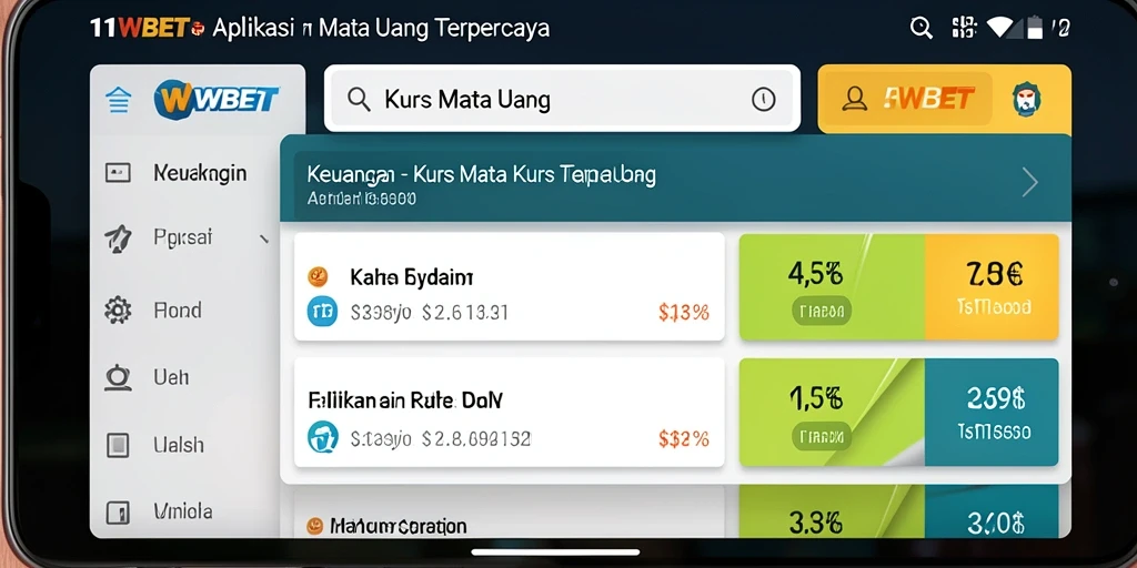Tampilan antarmuka 11WBET menunjukkan informasi Kurs Mata Uang lengkap dan menarik.