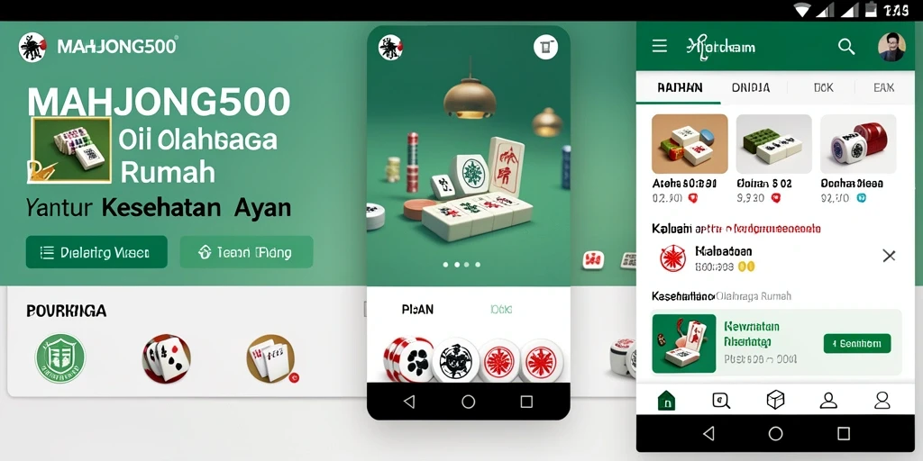Antarmuka aplikasi MAHJONG500 yang menarik dan fungsional untuk olahraga rumah.