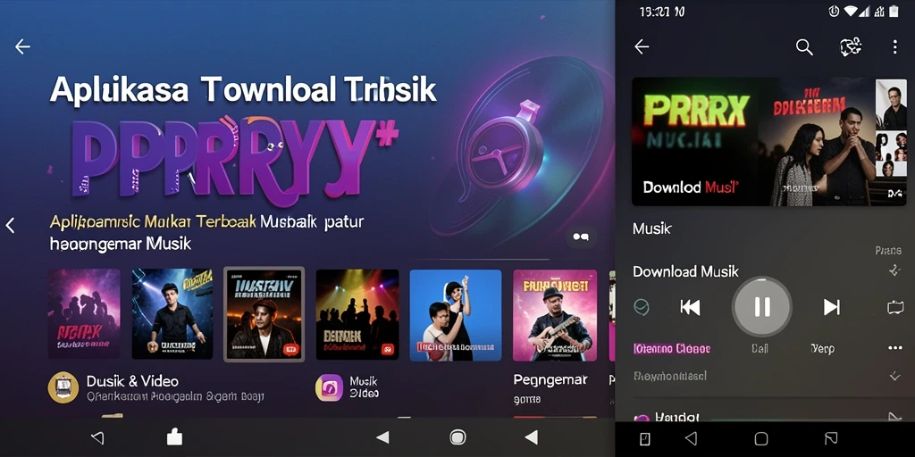 Antarmuka aplikasi PPRRYY untuk Download Musik yang menarik dan fungsional.