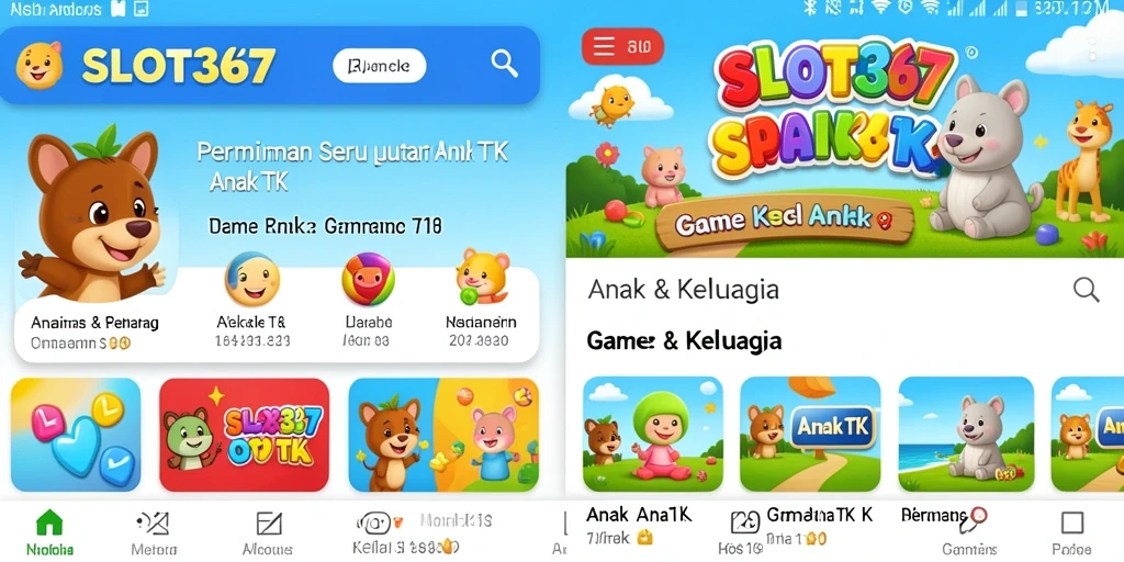 Tampilan antarmuka SLOT367 yang menarik untuk anak-anak.
