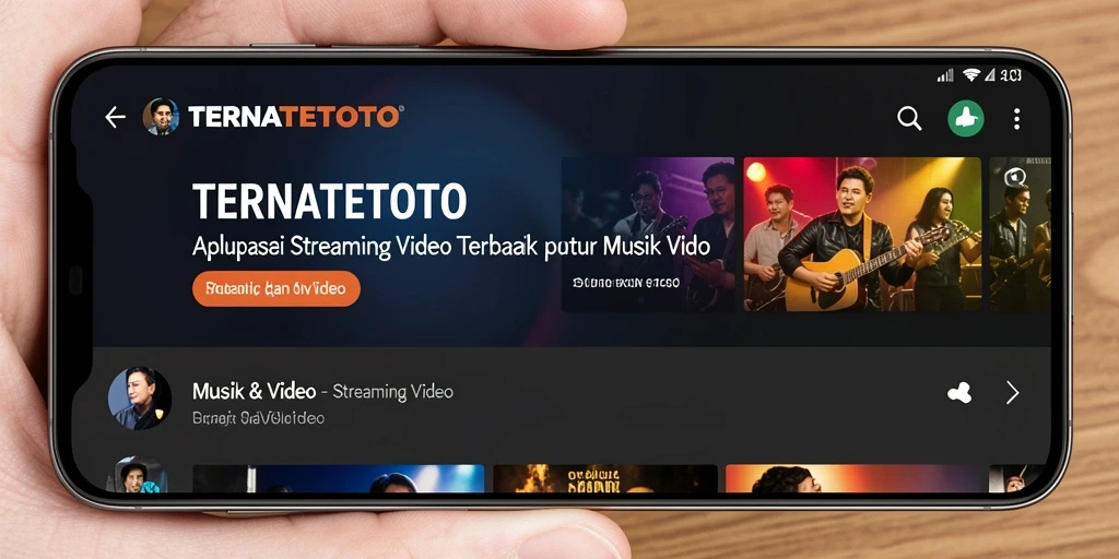 Tampilan antarmuka aplikasi TERNATETOTO untuk Streaming Video yang menarik.